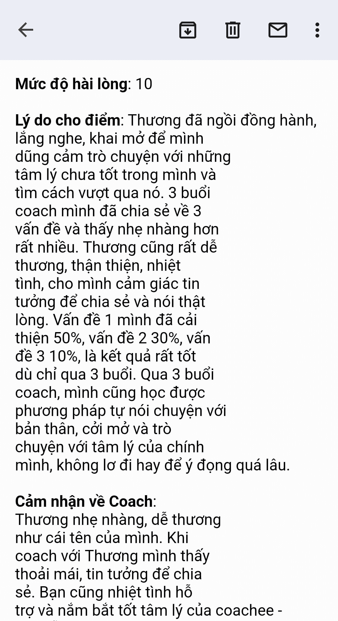 Feedback coachee 3
