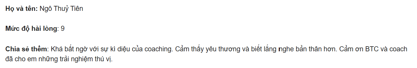 Feedback coachee 5